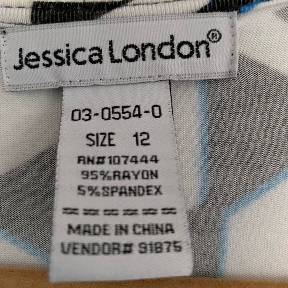 JESSICA LONDON wrap dress- sleeveless 12W large - Picture 4 of 9